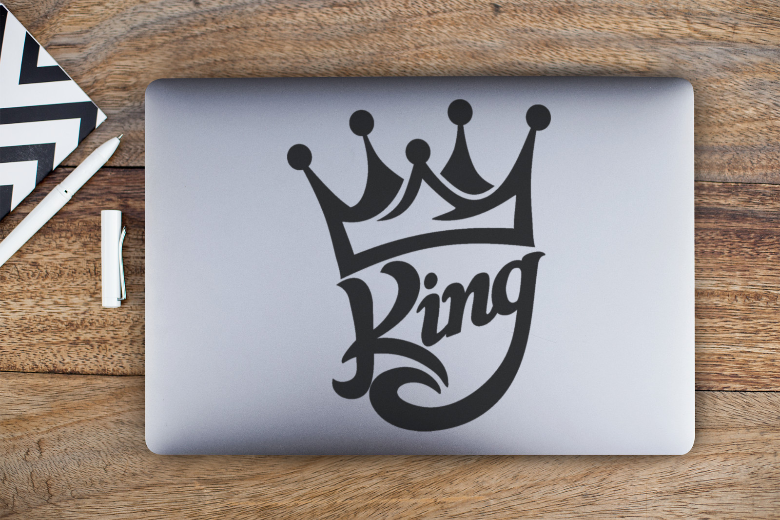 KING Crown Car Window Vinyl Decal Large Laptop Bumper Sticker Multiple Sizes