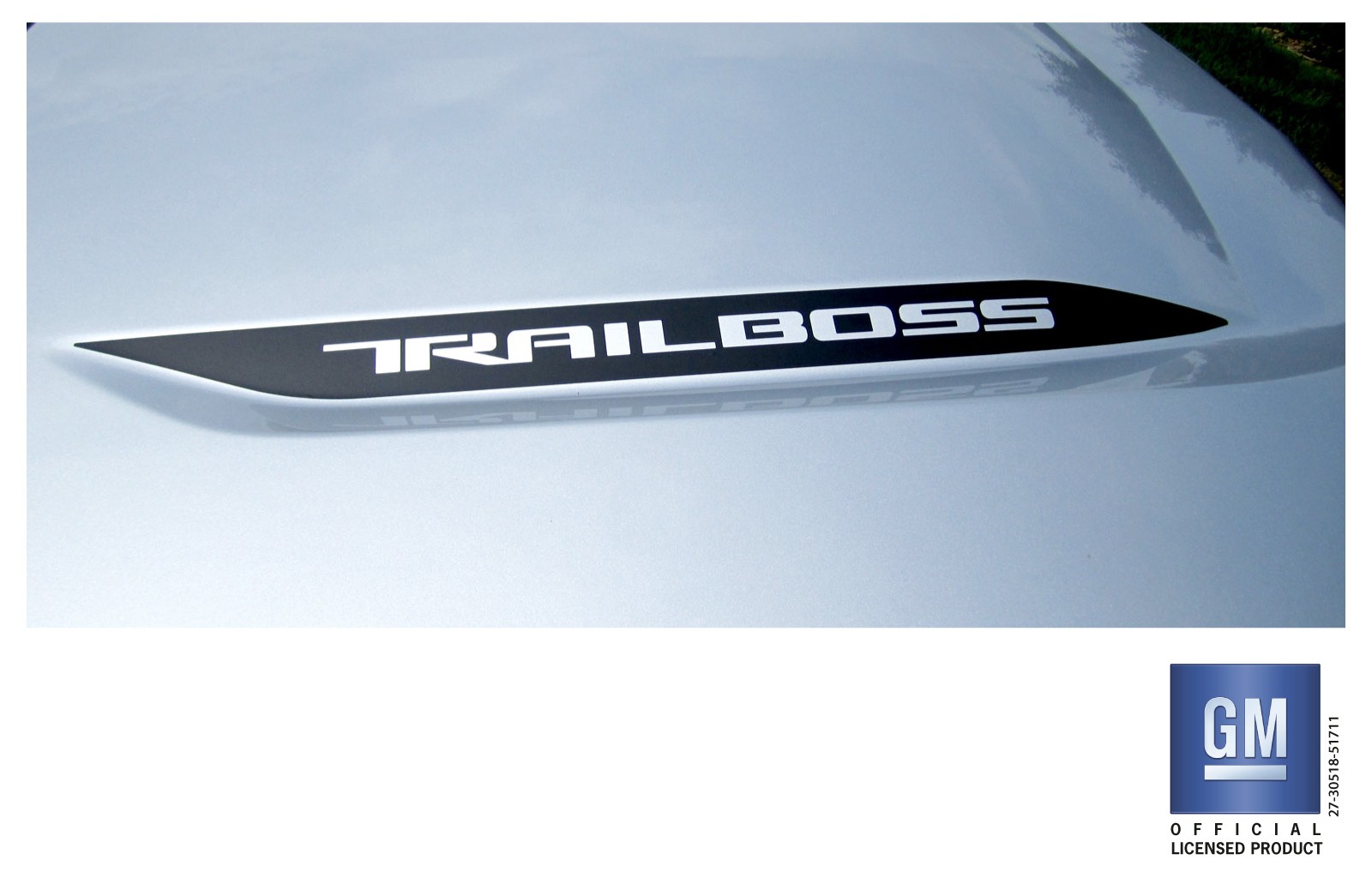 Chevy Silverado Matte Black Trail Boss Hood Decals 2019-2025 Set of 2