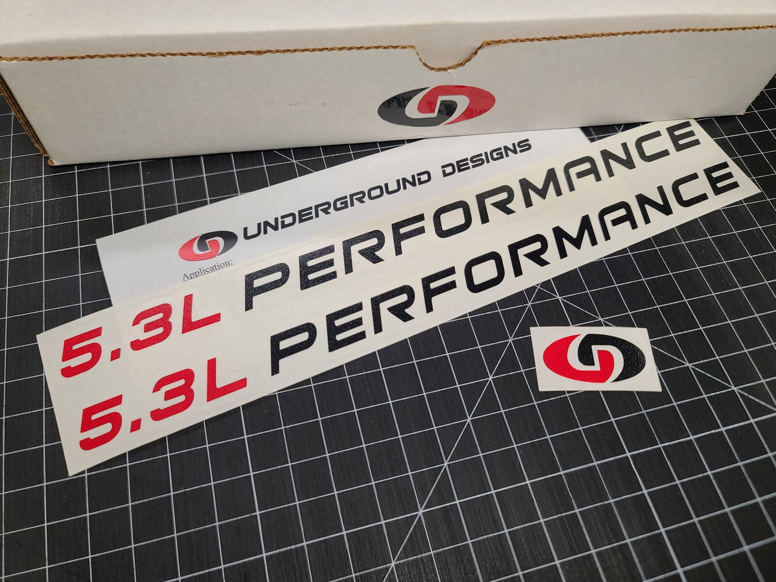 5.3L Performance Decals (2-Pack) Vortec V8 Engine Hood Stickers Silverado Sierra