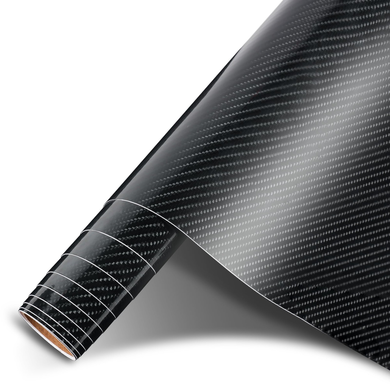 XINXINVibe 1ft x 5ft Car Vinyl Wrap, 3D Carbon x 5ft, Fiber Black