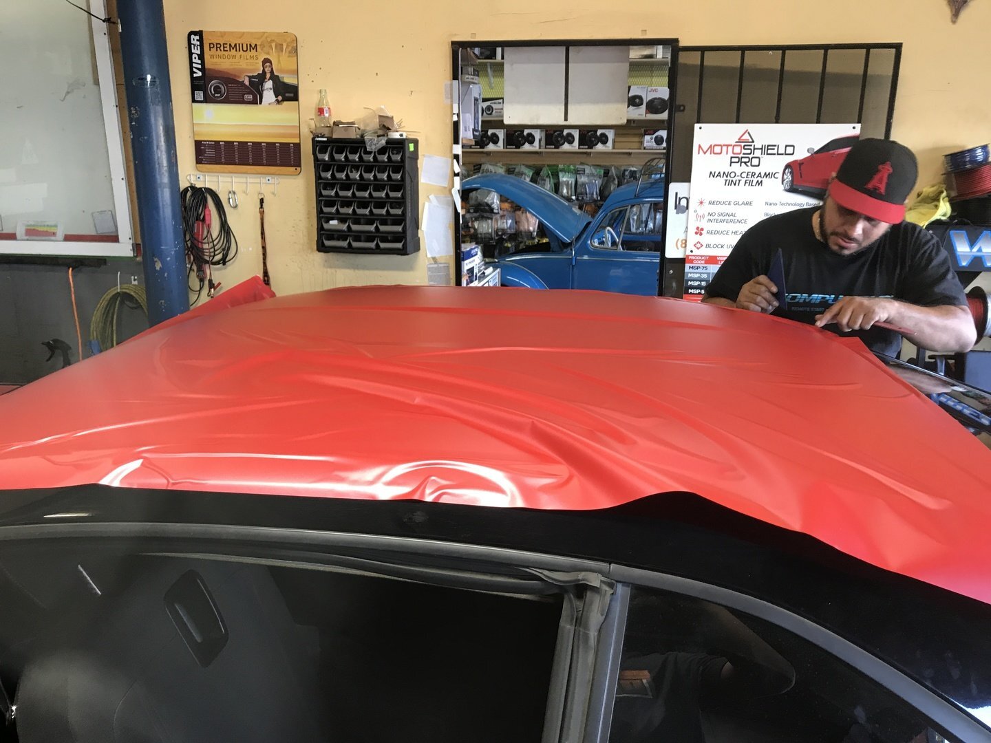 VVivid 2020 VVivid+ Matte Metallic Lava Red Vinyl Car Wrap Film | V209