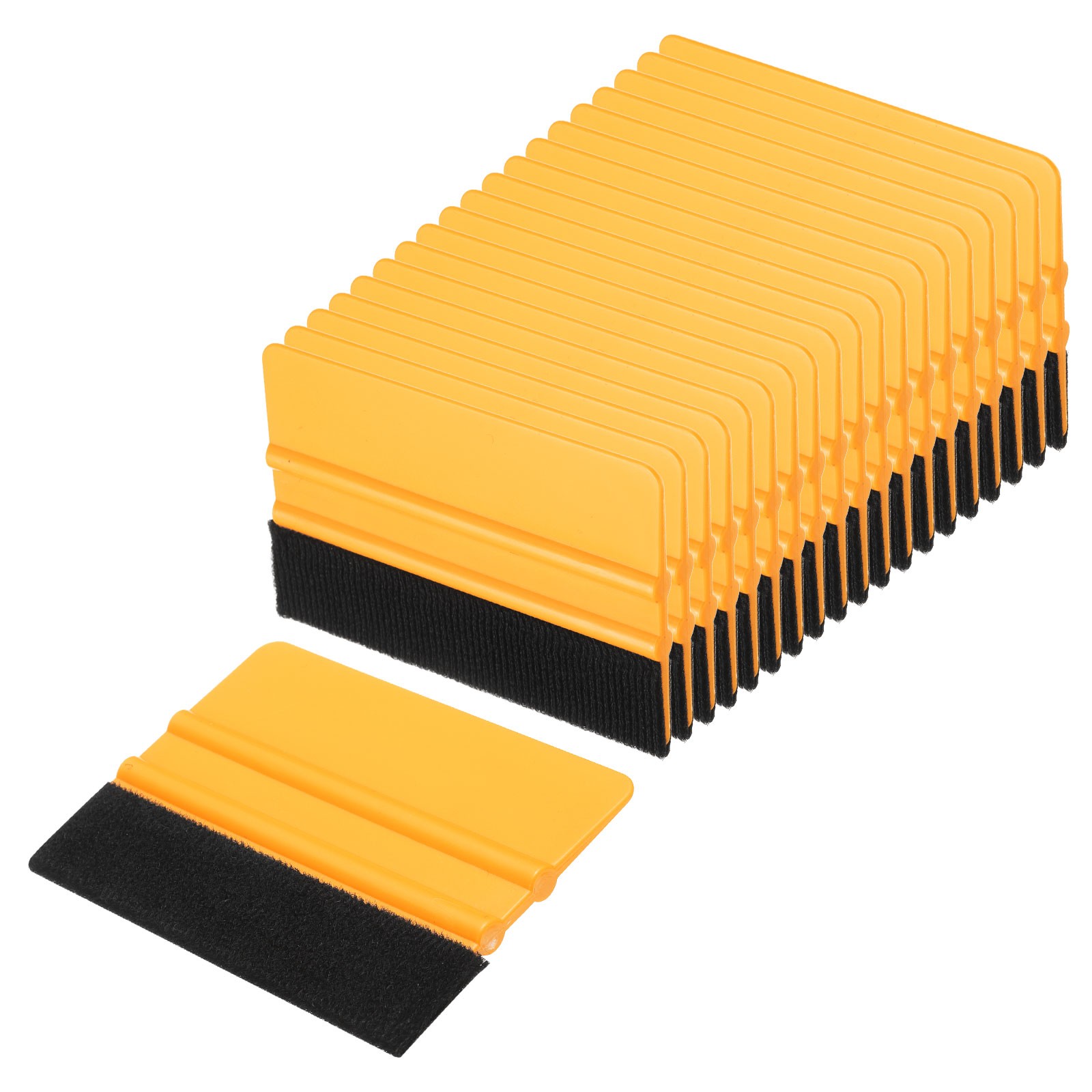 20pcs Car Vinyl Scraper 4 Inch Vinyl Squeegee for Car Window Tint, Yellow