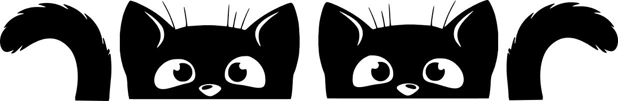 2pcs Cat Mirror Decal Sticker Vinyl Truck Window Car New
