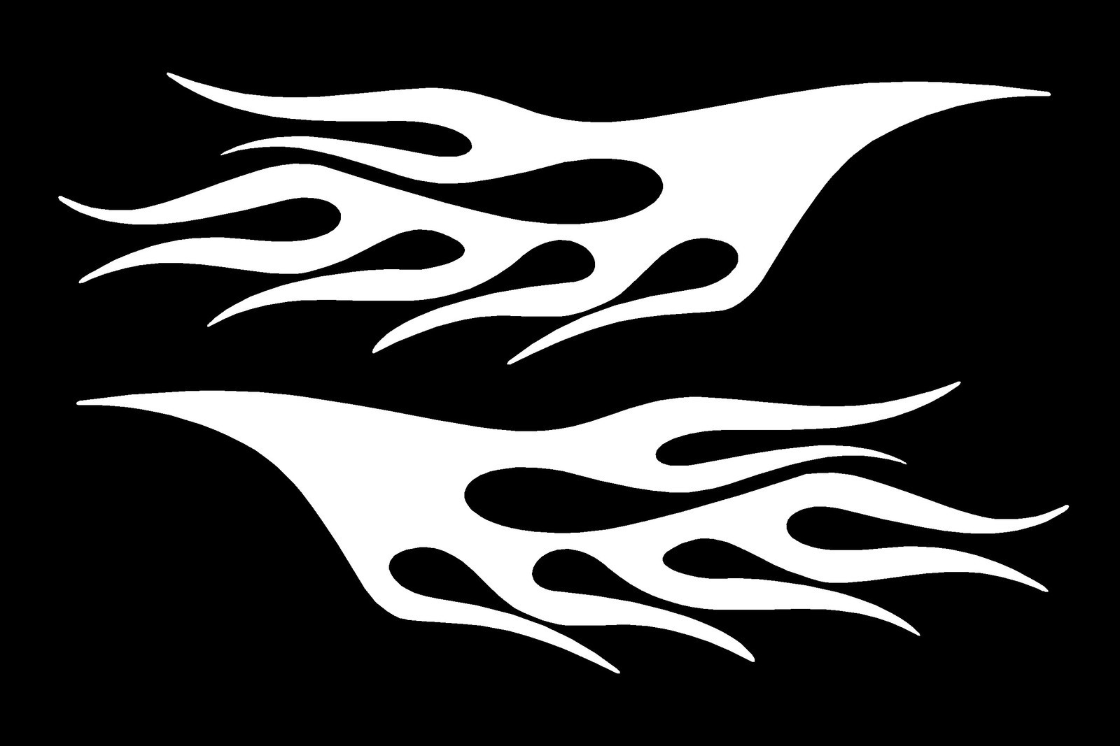 Vinyl Flames Decals Car Truck RV Golf Cart Stickers Graphics # 5 + Colors