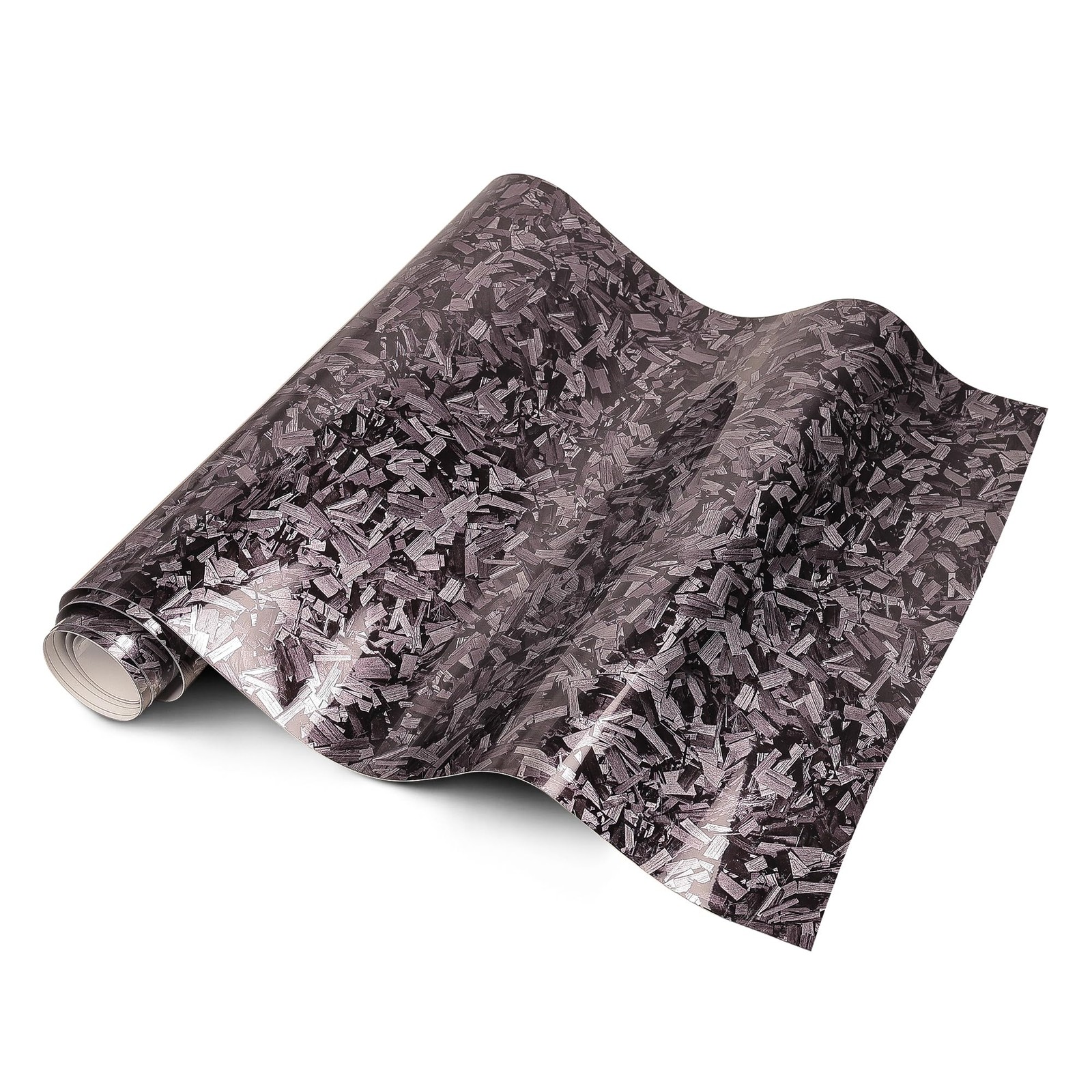 Grey Forged Carbon Fiber Vinyl Wrap 1×5 FT Body Film Air Release Interior DIY
