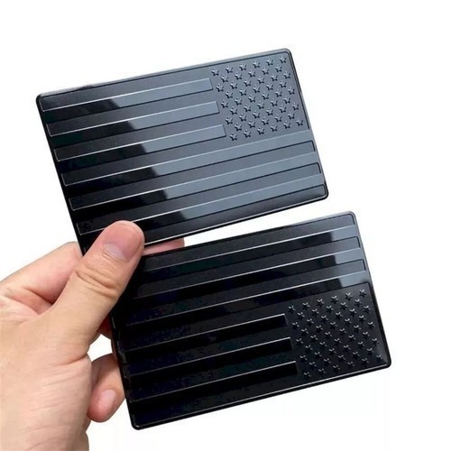NEW 2PCS Black USA Flag Sticker American Car Truck Decal Emblem US Stock