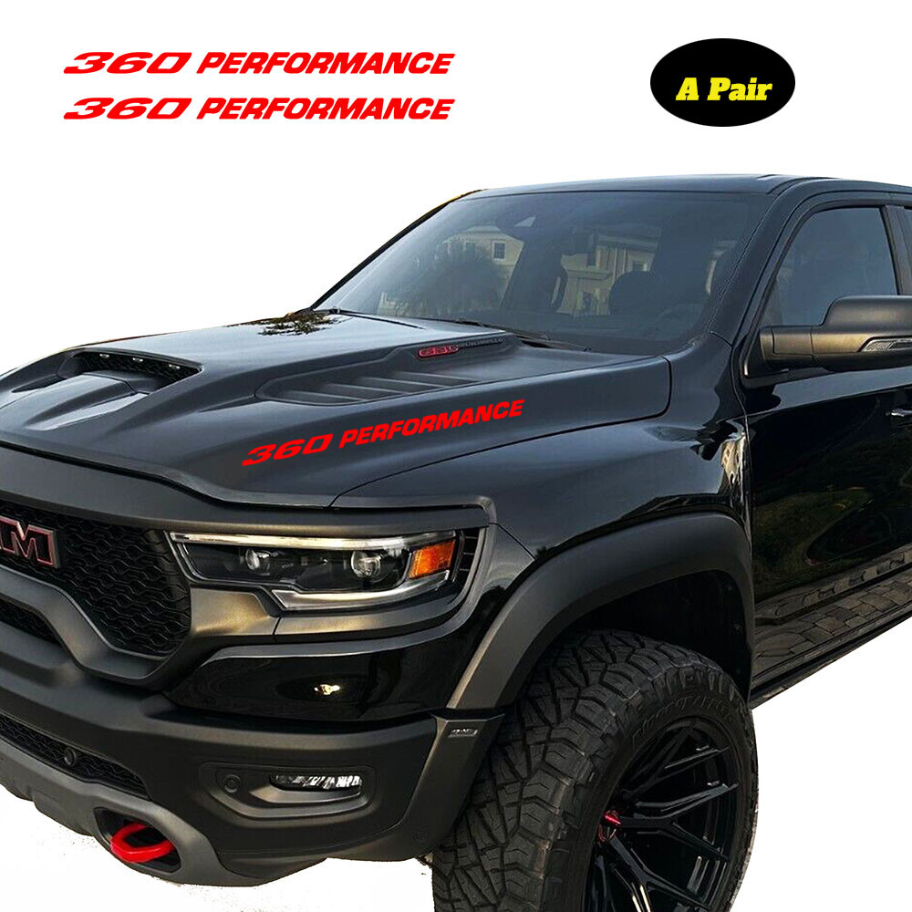 360 Performance Hood Decals Emblem for Dodge Ram 1500 2500 3500 4×4 Magnum Pair