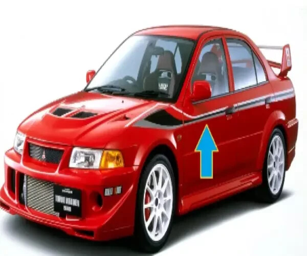 MITSUBISHI GENUINE OEM LEFT & RIGHT SIDE DECAL SET TOMMI MAKINEN LANCER EVO6