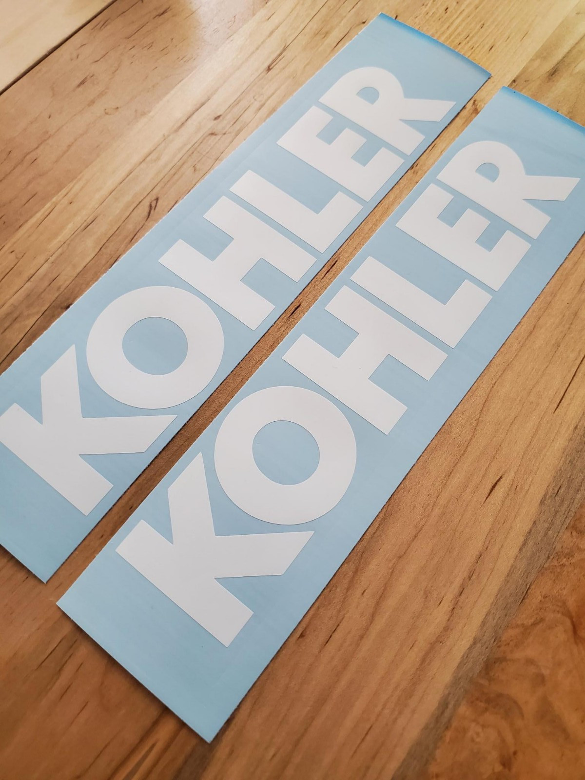 KOHLER mower generator Decals Stickers Gloss White 6″X1.3″ tractor (2) Fast US