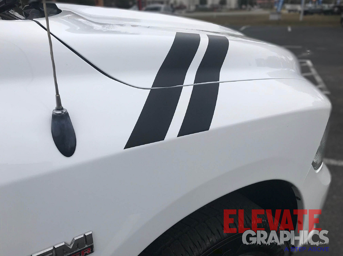 Fits Dodge Ram 1500 Side Hash Mark Stripes Decals Double Bar Graphics For 00-21