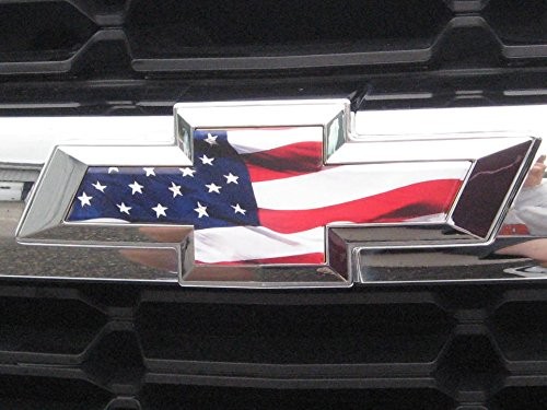 Chevy Colorado American Flag Grille Tailgate Bowtie Overlay Decals 2014-2021