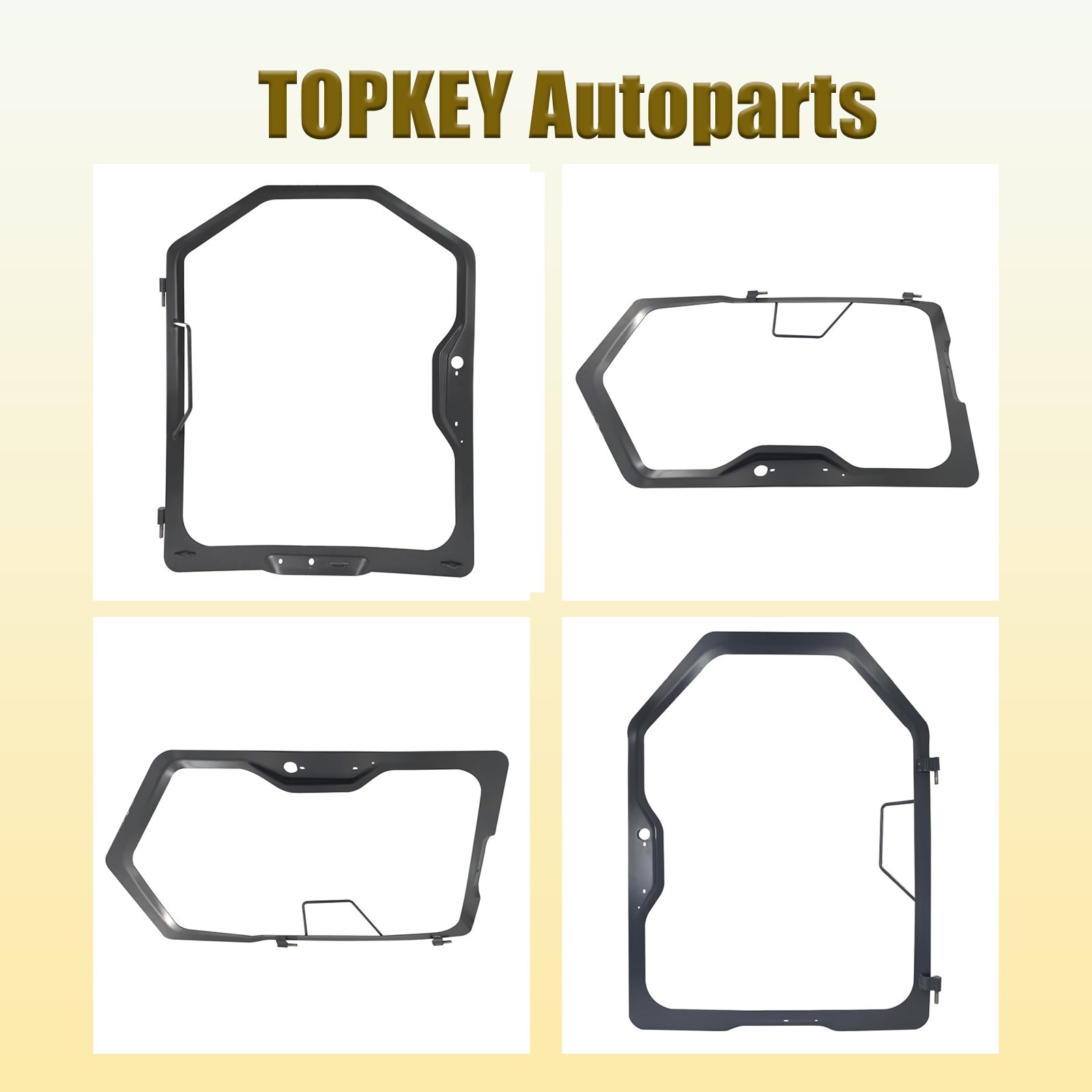 TOPKEY 7109665 Front Door Frame and Window Assembly for Bobcat T190 T180 T200 T2