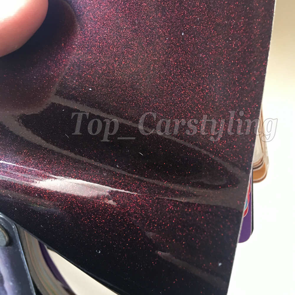 50FT x 5FT Roll Glossy Metallic Pearl Vinyl For Car Wrap Film Sticker Black Rose