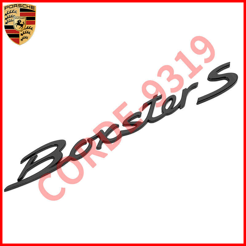 Gloss Black P-O-R-S-C-H-E Boxster S Letters Rear Badge Emblem Look Deck Lid Set
