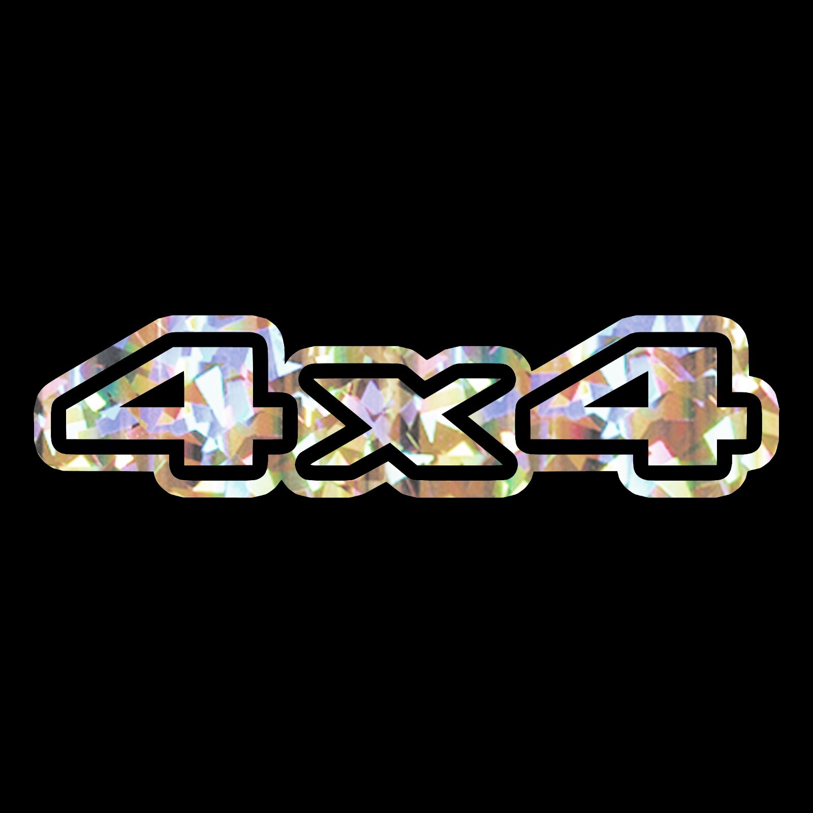 4×4 Sticker – 2 Pack of 4×4 Decals – Choose Chrome Color and Size by length