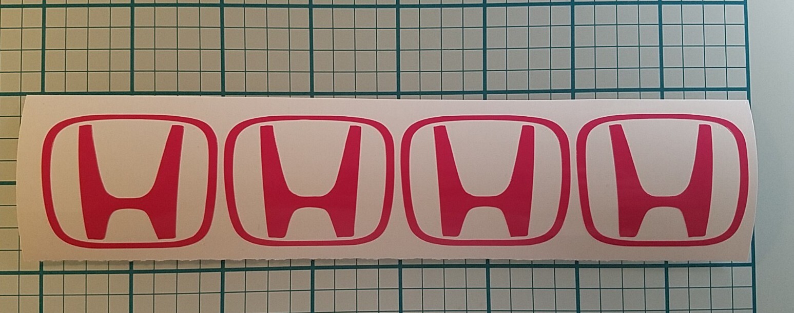 4 Hot Pink Vinyl Decals Wheel Center Caps CIVIC ACCORD CRV Vtec Si