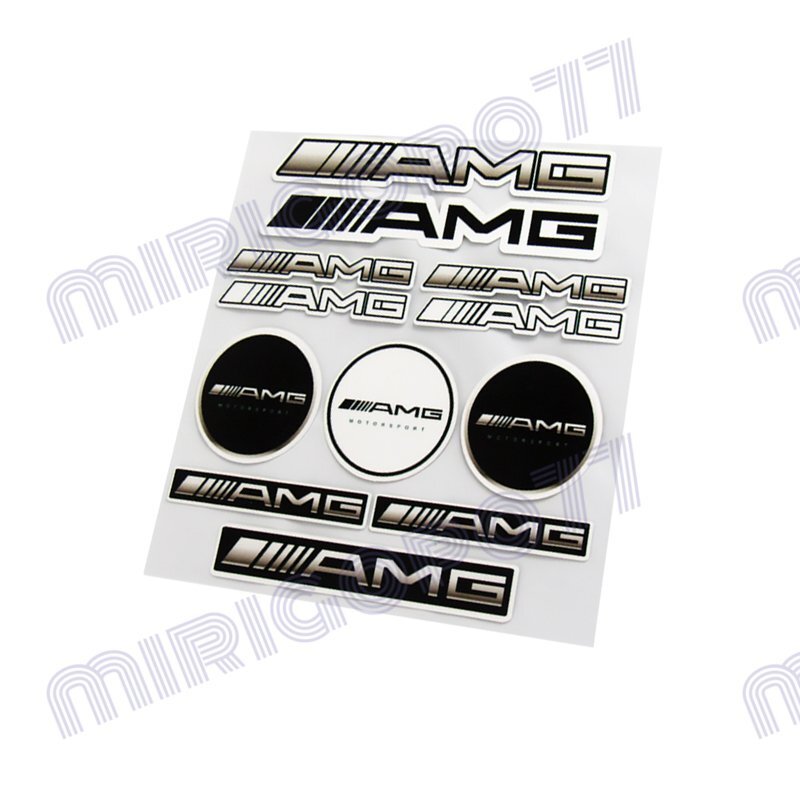 For AMG Mercedes Benz Reflective Car Door Window Vinyl Decal Sticker -12pcs(Set)
