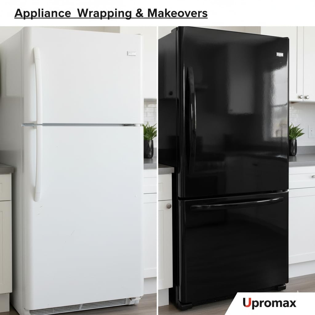 Upromax Vinyl Wrap 2080, G12 Gloss Black – 0.5″ to 8″ 4 inches x 25 FT,