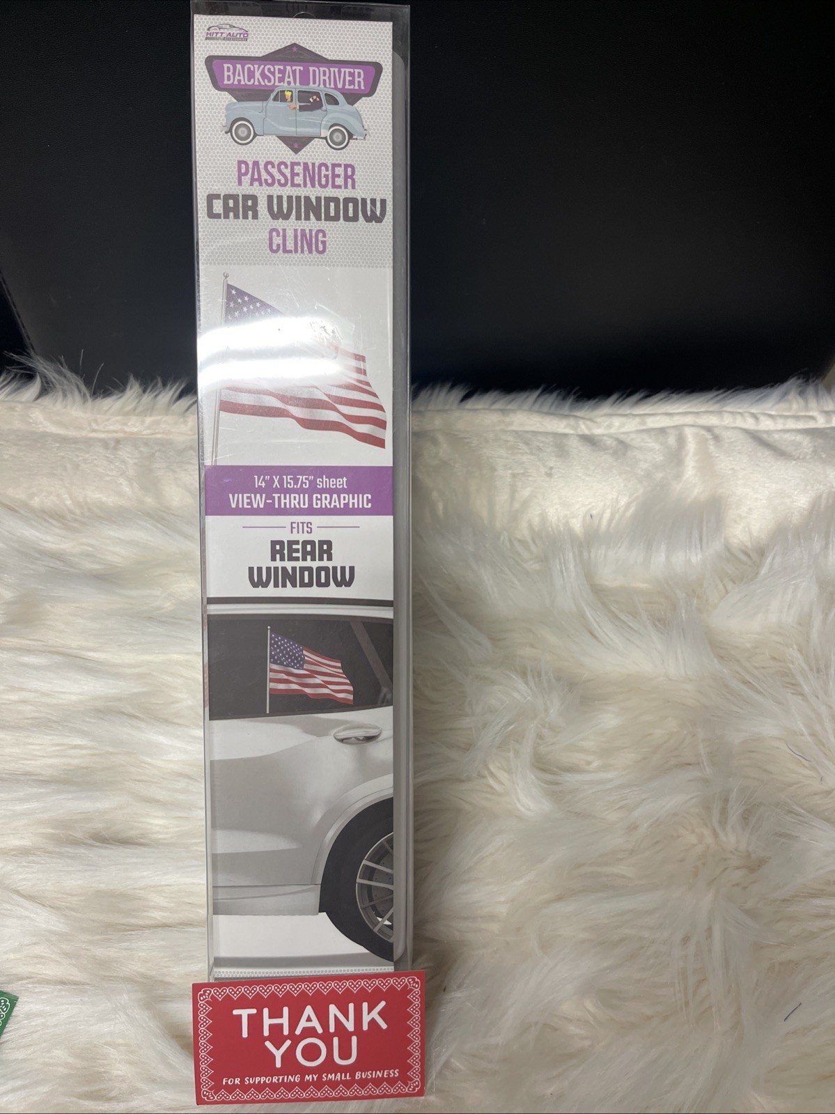 American Flag Auto Window Cling NEW