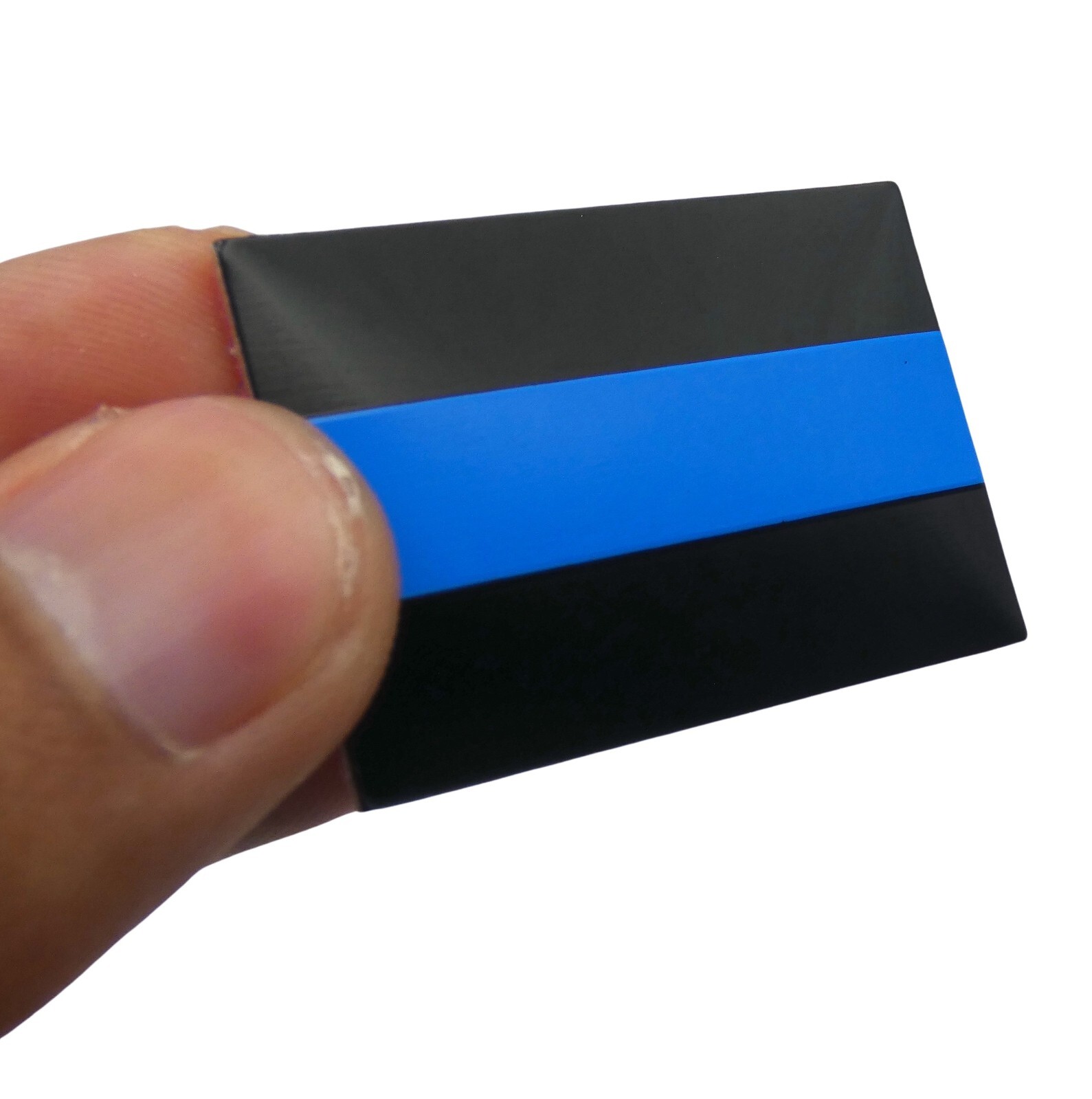 ALUMINUM Thin Blue Line License Plate Decal Support Police & Law Enforcement