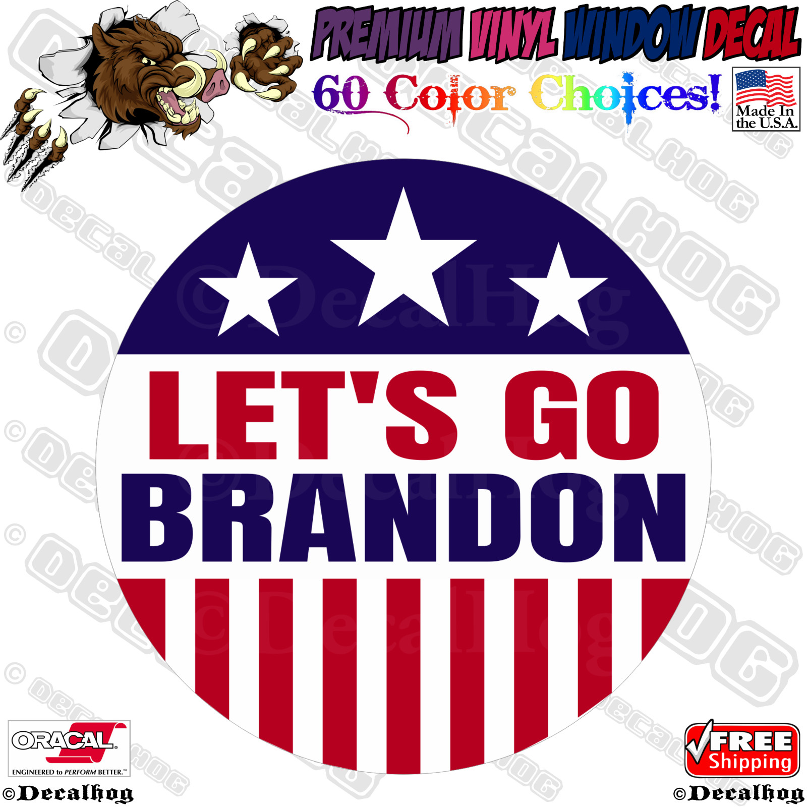 25-1000 1.2 Inch Lets Go Brandon Car Truck Gas Pump Window Vinyl Decal Stickers.