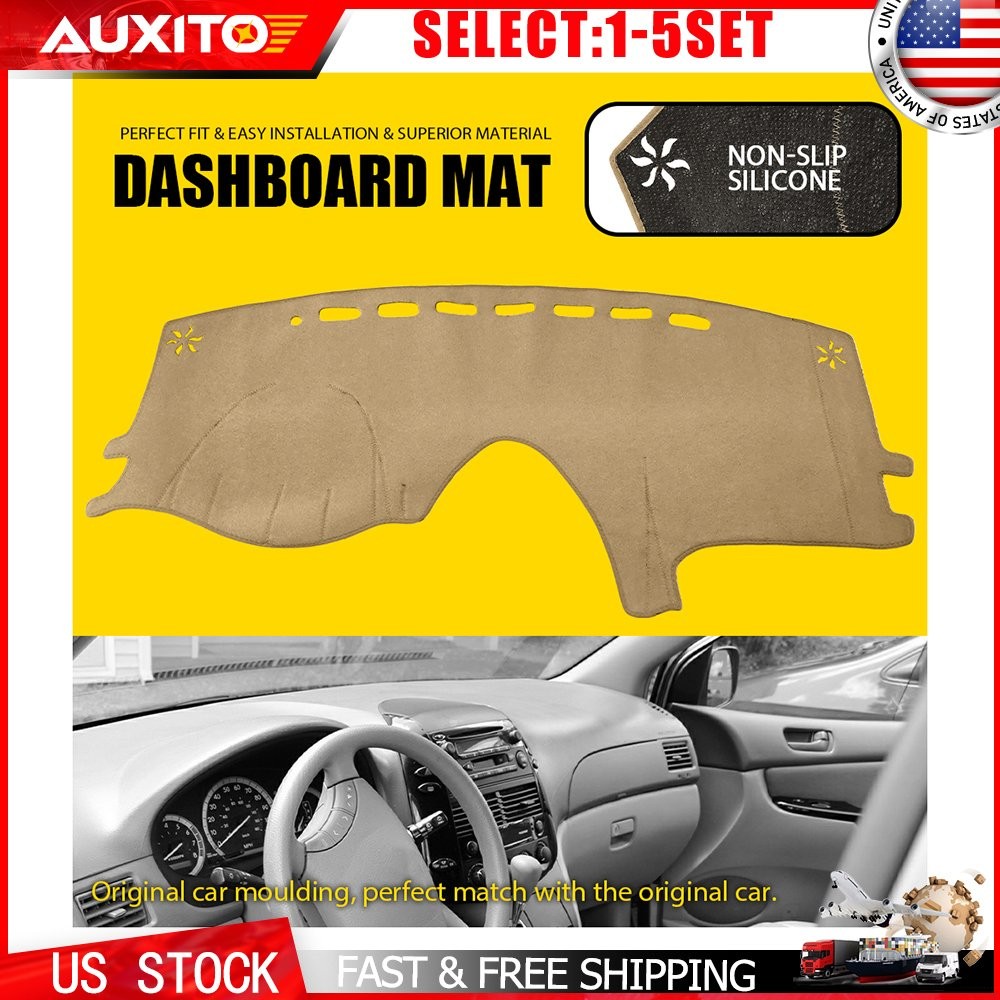 beige Dash Cover Mat for Toyota Sienna 04-10 Dashboard Pad Non-Slip Backing 1-5X