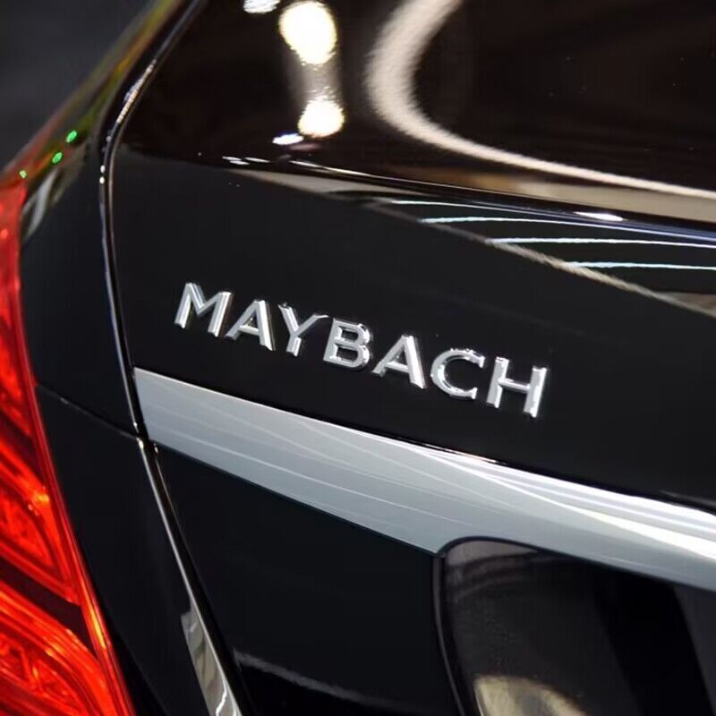 4pcs Chrome For ” MAYBACH ” Emblem Auto Side Fender Badge for Mercedes-Benz S400