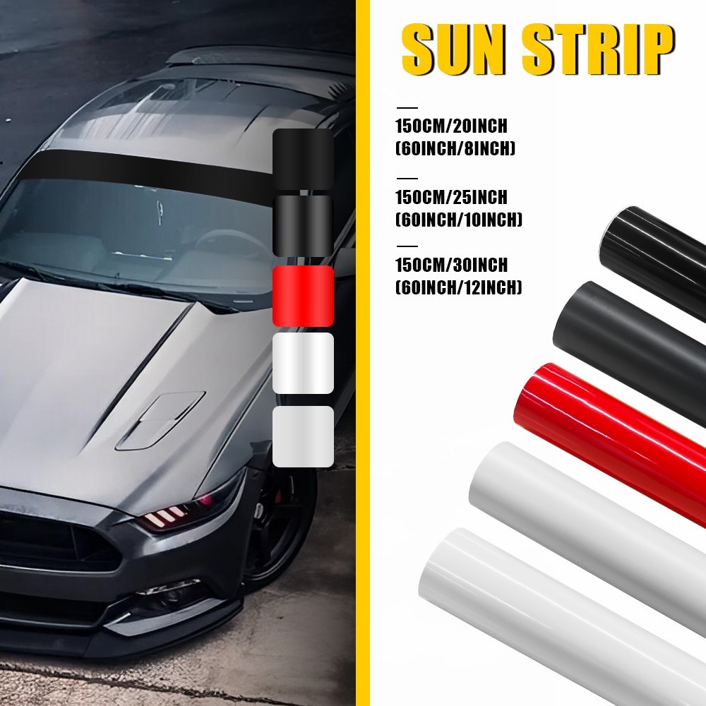 Sun Visor Strip Windshield Banner Vinyl Long Lasting Premium Blank Decal 150cm