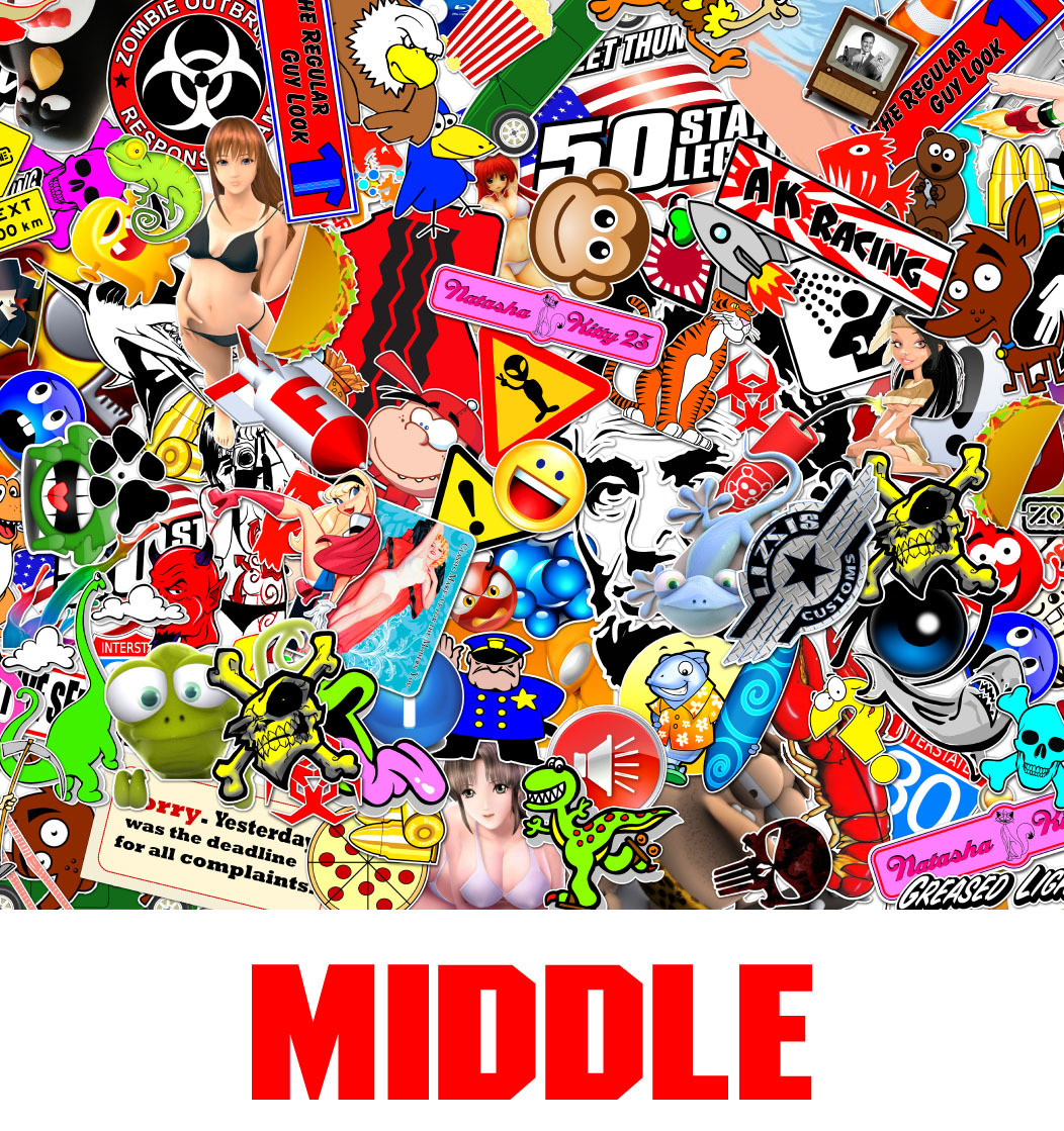 1 STICKER BOMB SHEET LONG.. JDM HONDA DECAL 50″ x 12.5″ EACH 3M WRAP VINYL GLOSS