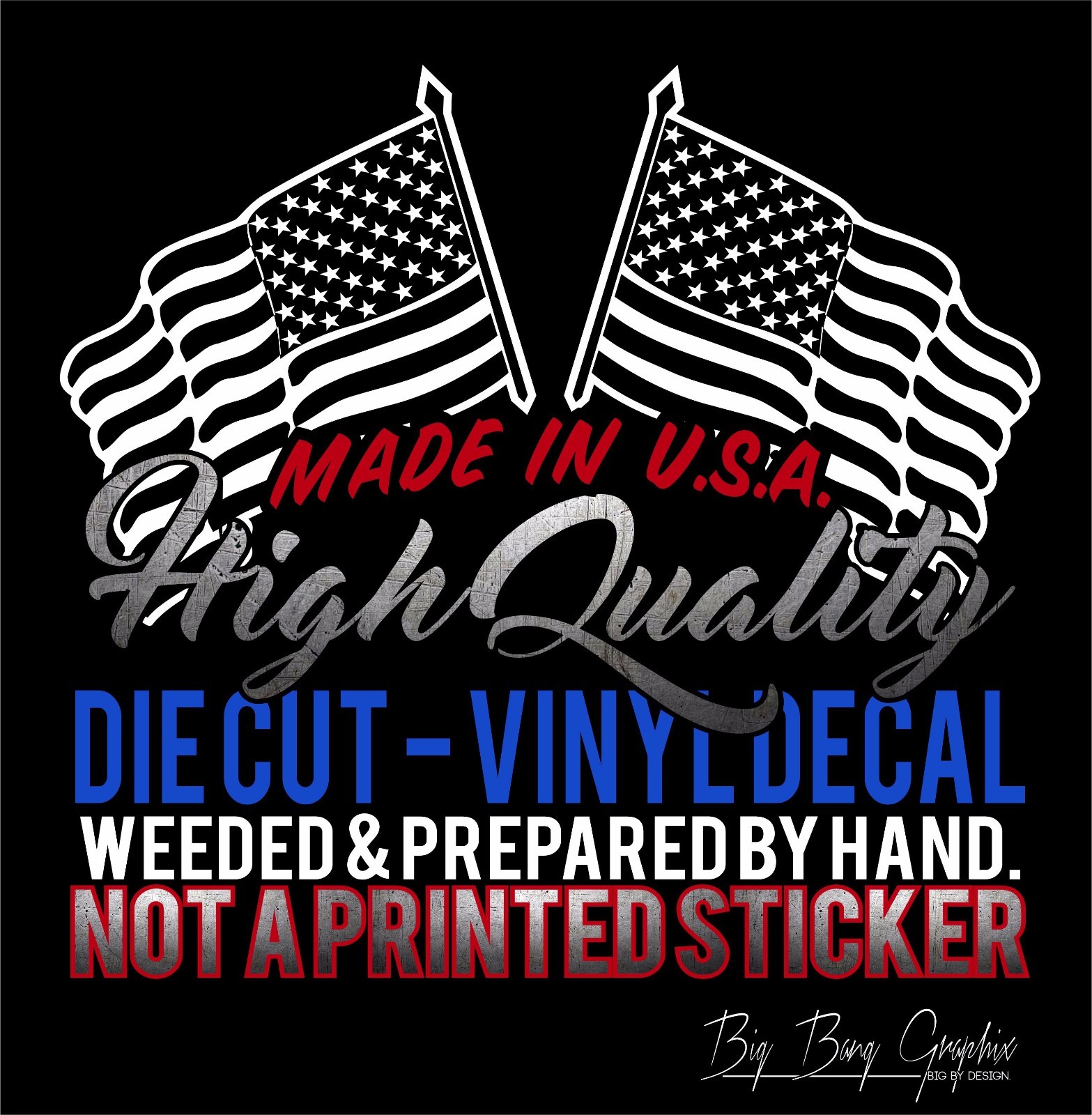 CUSTOM COMPANY NAME Side Banner Vinyl Decal Sticker Personalized Customized USA