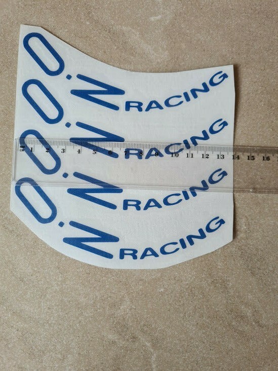 8pcs Oz Racing Wheels Sticker Blue Vinyl Decal