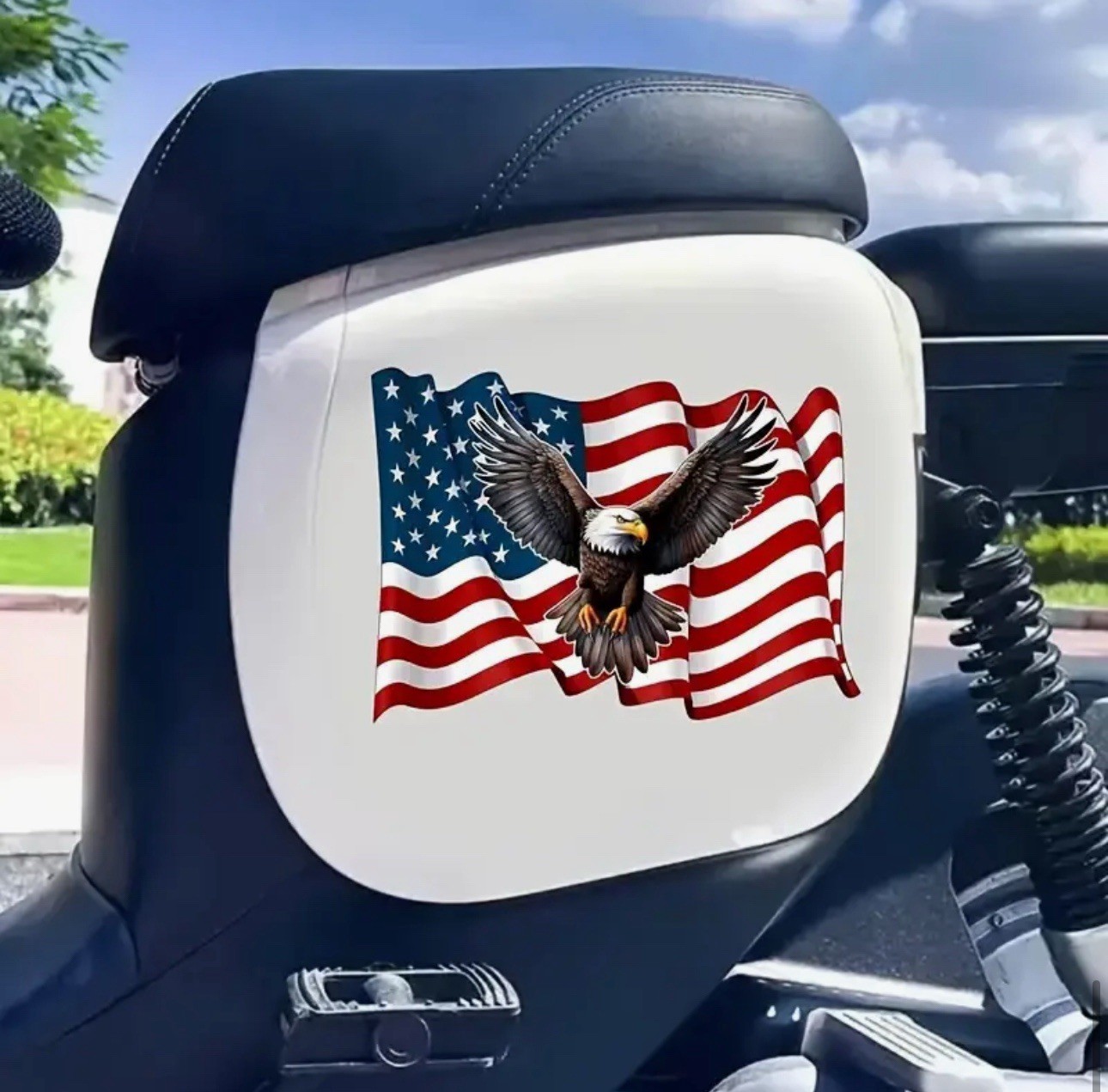 United States USA Flag Bald Eagle Patriotic 6.3” REFLECTIVE Vinyl Sticker Decal