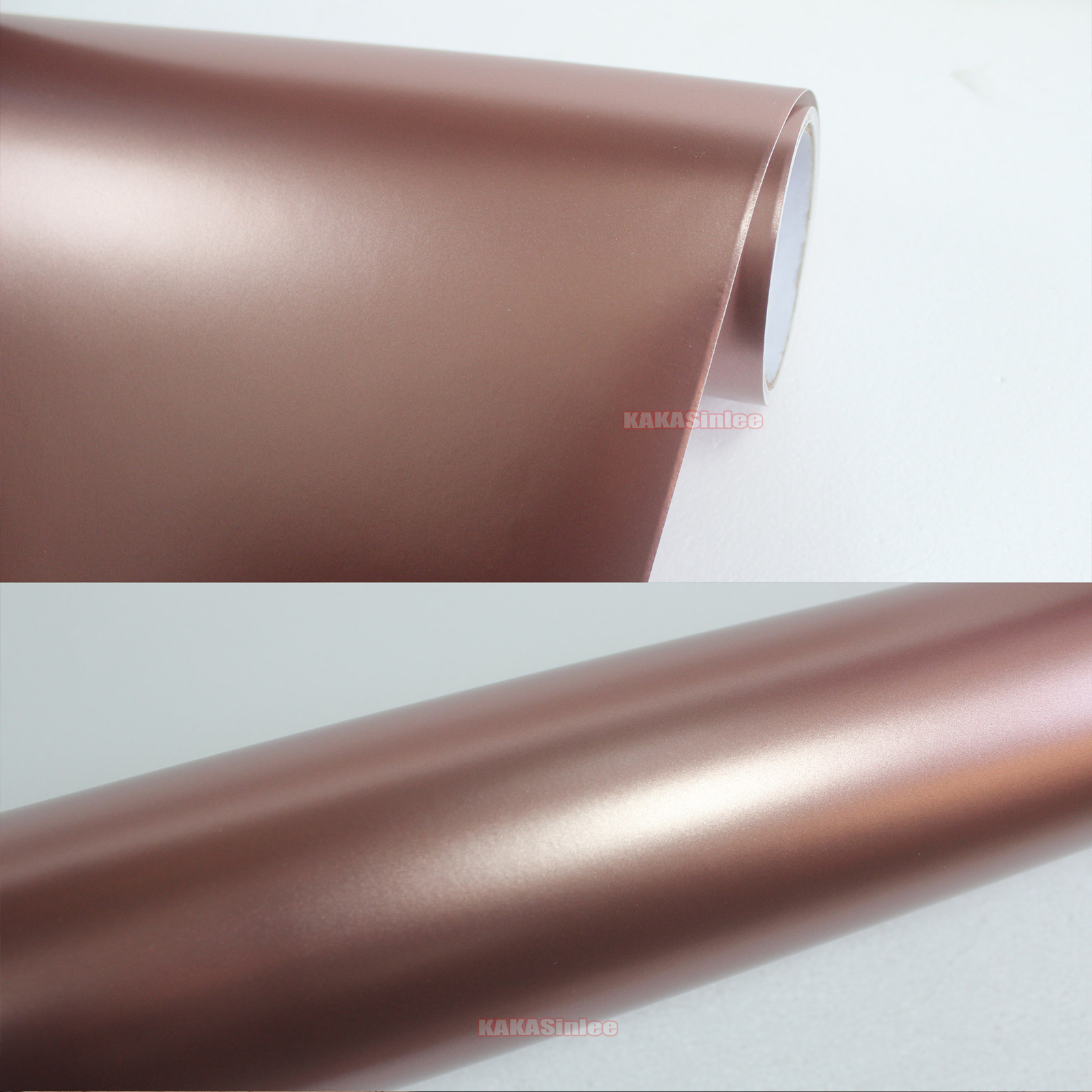 Flexible Car Pearl Metal Glitter Satin Chrome Vinyl Wrap Sticker Rose Gold – US