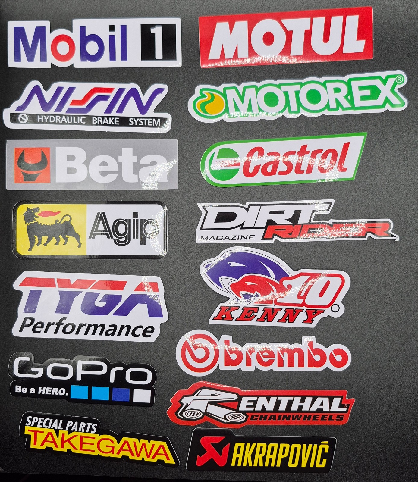 Racing Decals Vinyl 20 Pack Random Assortmet JDM Motocross Motorcycle Stickers