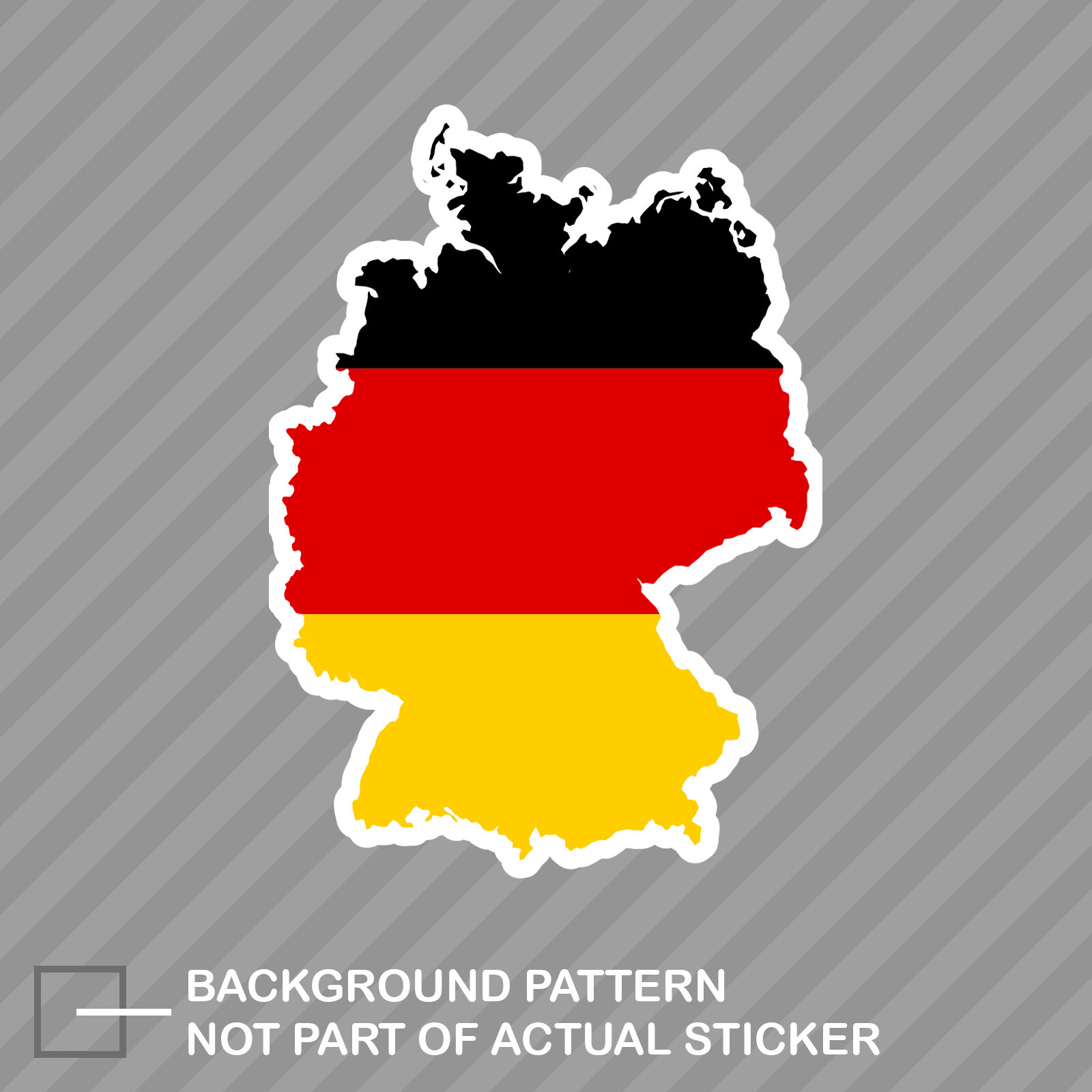 German Shaped Germany Flag Sticker Decal Vinyl country pride