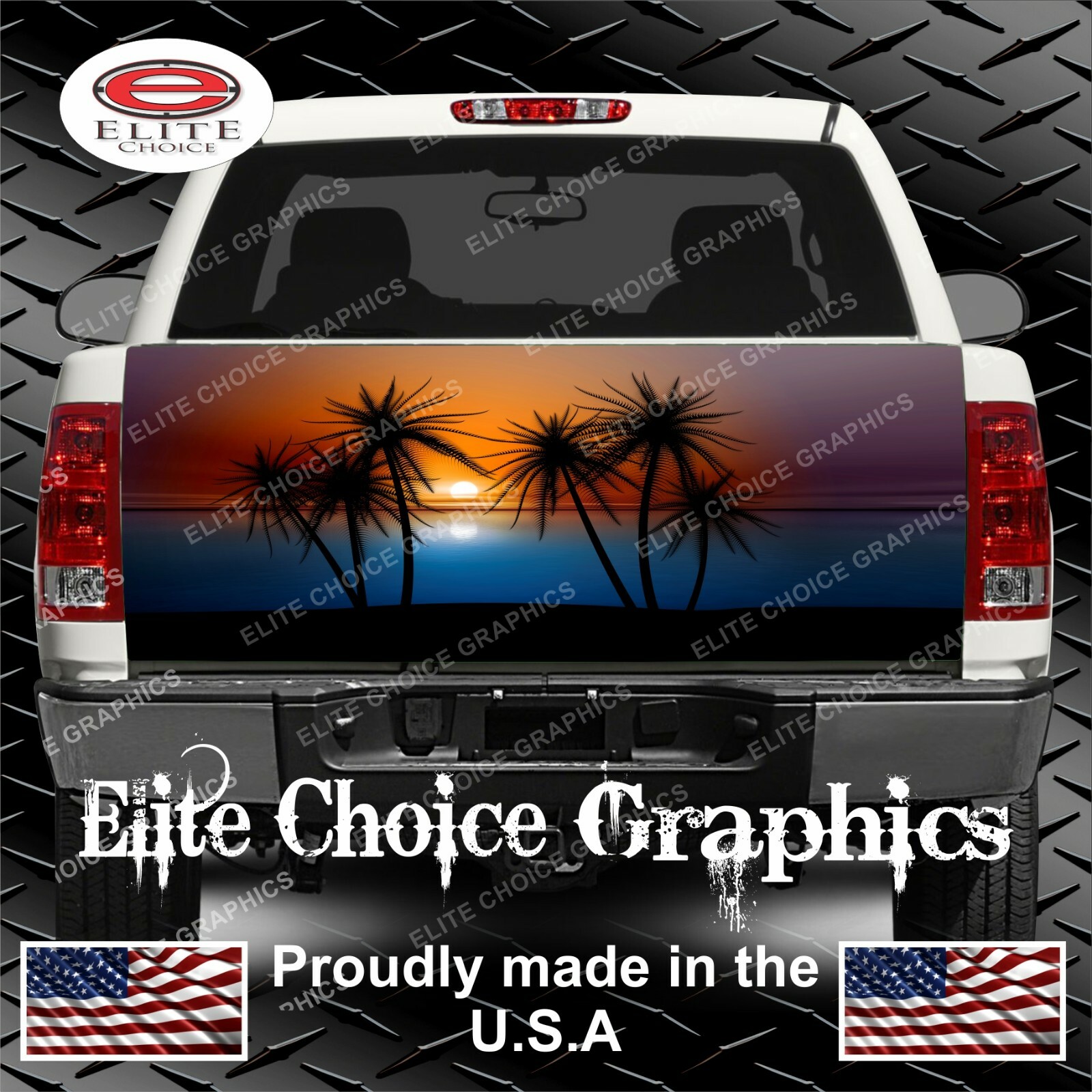 Serenity Beach Scene Truck Tailgate Wrap Vinyl Graphic Decal Sticker Wrap