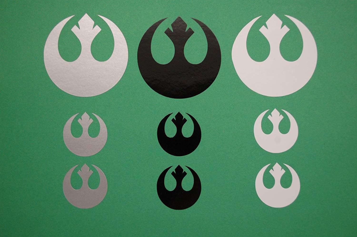 Star Wars Rebel Alliance Sticker Vinyl Decal 9 Pack! 1″ & 2″ Sizes (X9V334)