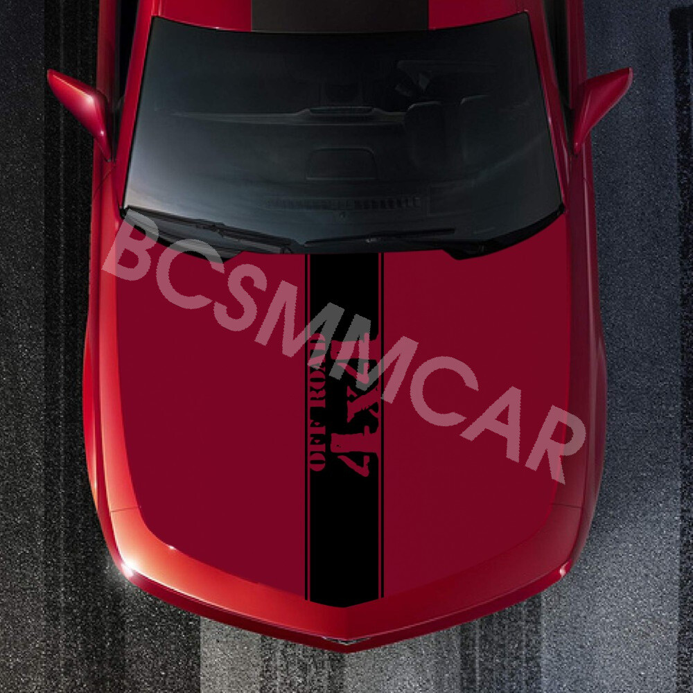 Self-adhesive Hood Sticker Car Hood Sticker Offroad 4X4 Vinyl Decals Graphics