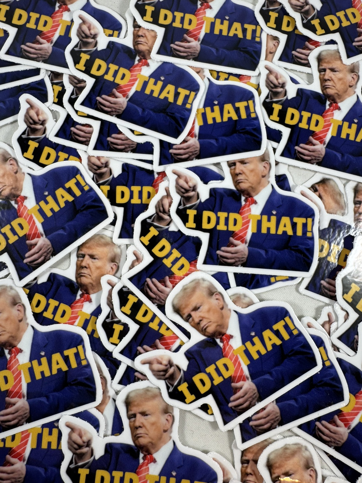 16 I DID THAT Trump Gas Pump Sticker Inflation 2″ x 2″ Printed in the USA