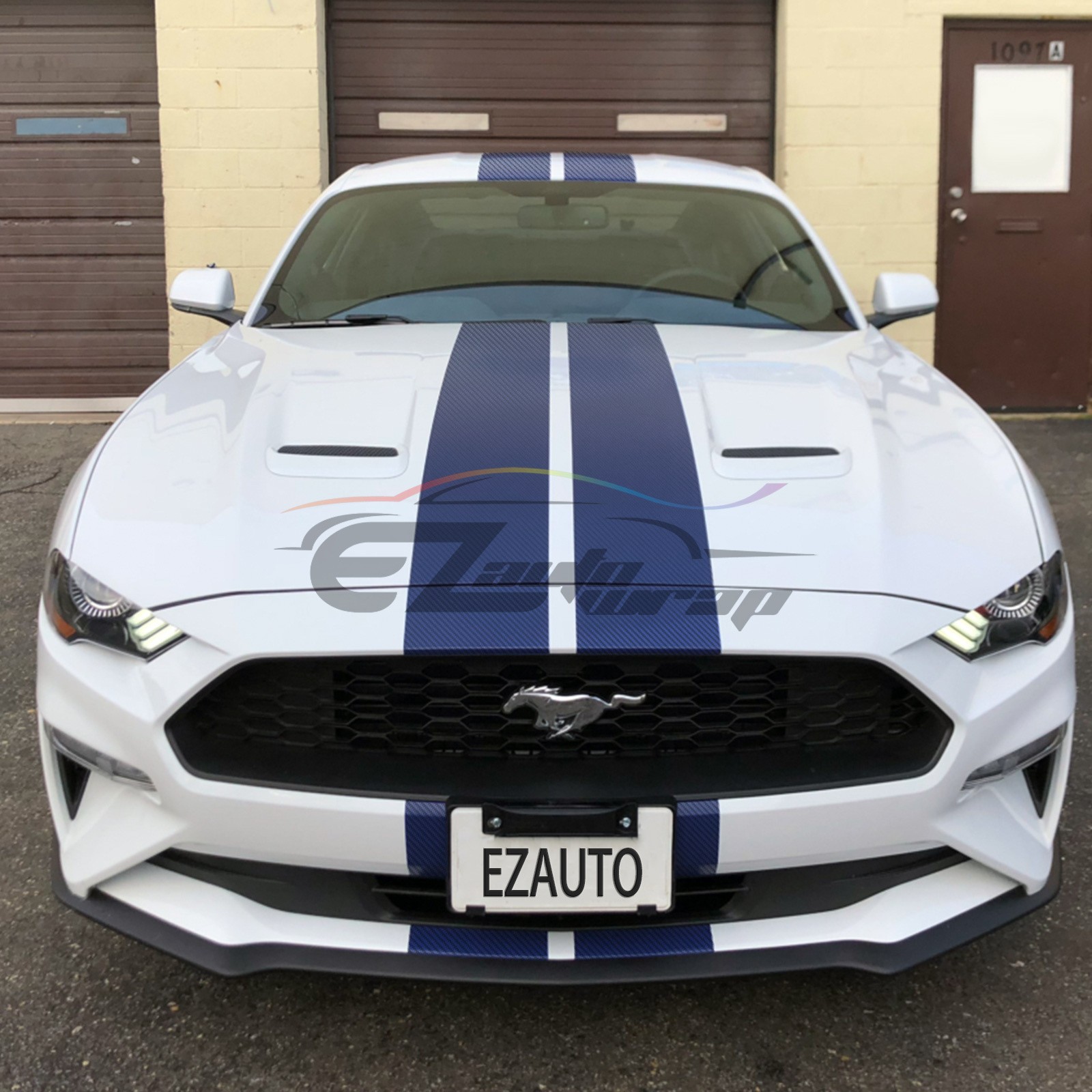 3D Matte Carbon Fiber Racing Stripes Vinyl Wrap Rally Sticker 10FT/20FT Long