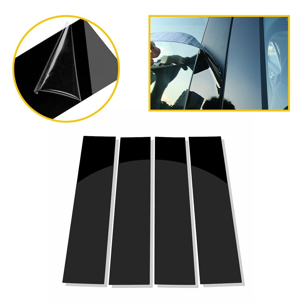 4/8x Pillar Posts For 2004-2014 Ford F150 Chrome Extended Crew Cab Window Trim J