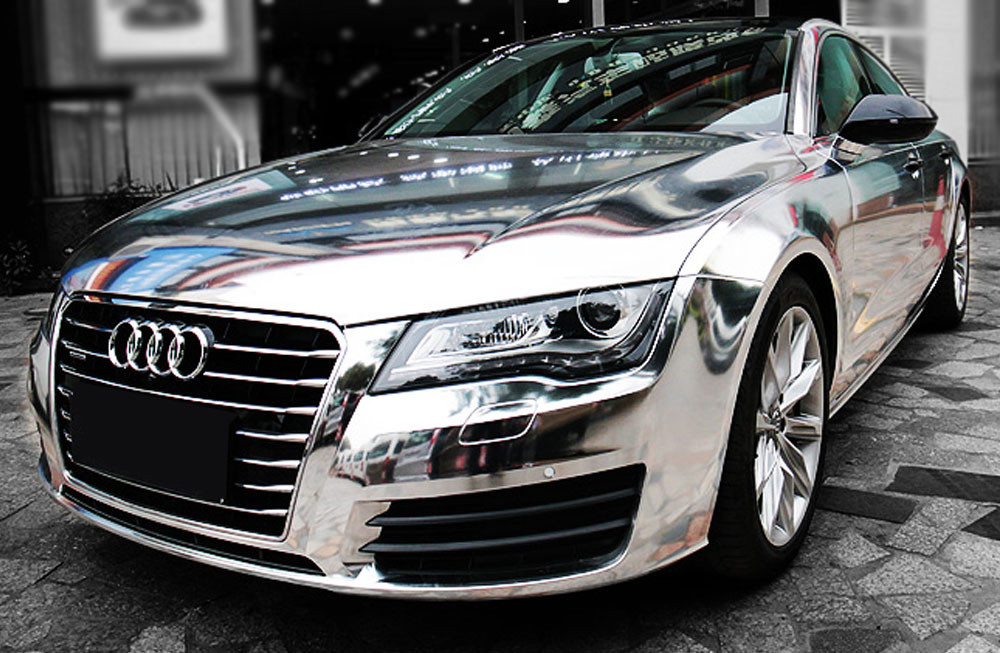 72″ x 60″ Silver Chrome Mirror Vinyl Film Wrap Sticker Stretchable 6ft x 5ft