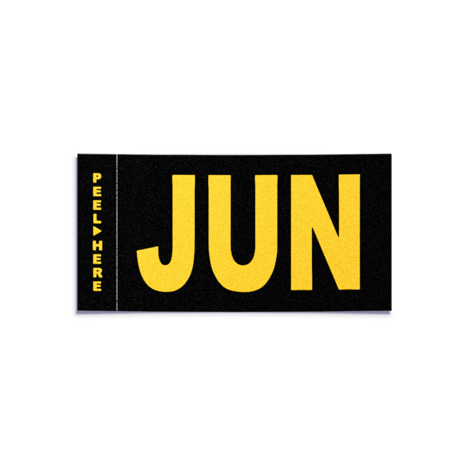 JUNE – California License Plate – Legacy Black Yellow Month Sticker – DMV Tag