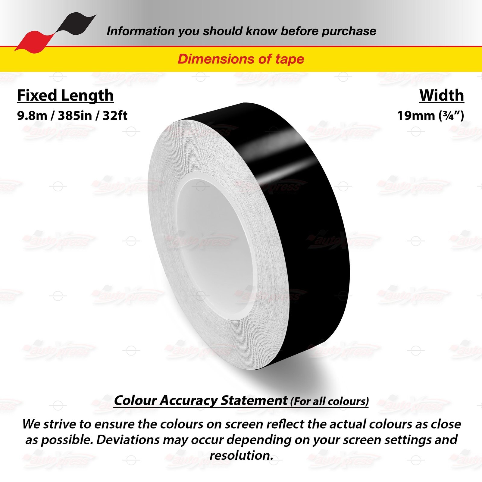 3/4″ Roll Vinyl Pinstriping Pin Stripe Line Tape Decal Sticker 19mm GLOSS BLACK