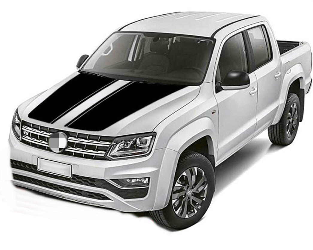 Graphic Bonnet Racing Stripe Car Sticker For VW AMAROK Hood Cover Vinyl Decals