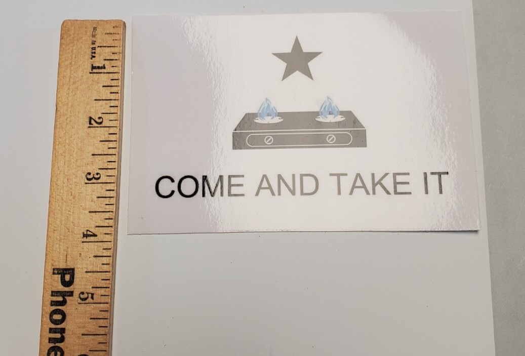 Come and Take It Flag Sticker Decal 2 PACK
