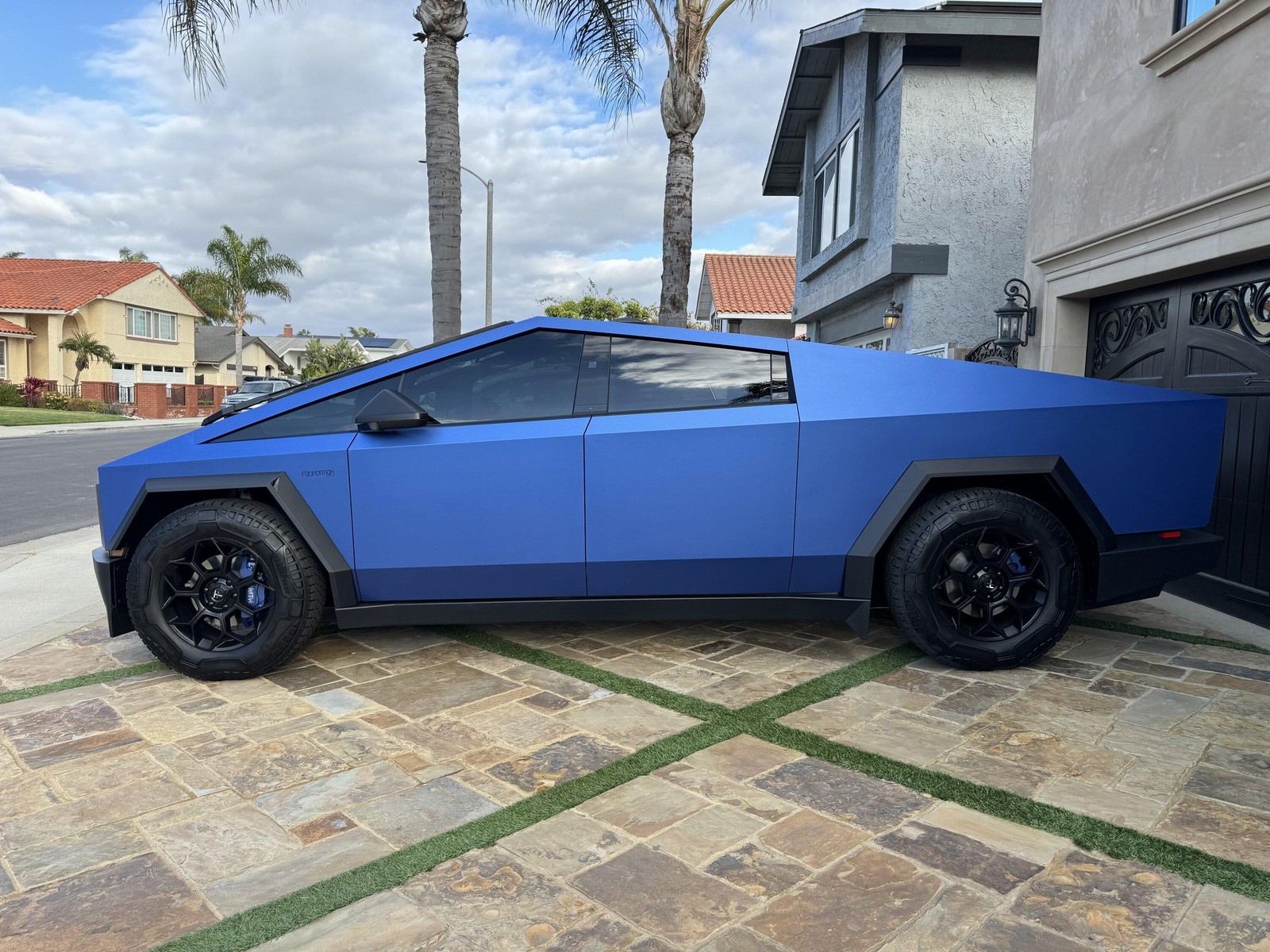 Cybertruck DIY PreCut PPF Paint Protection Wrap Color Change Matte Metallic Blue