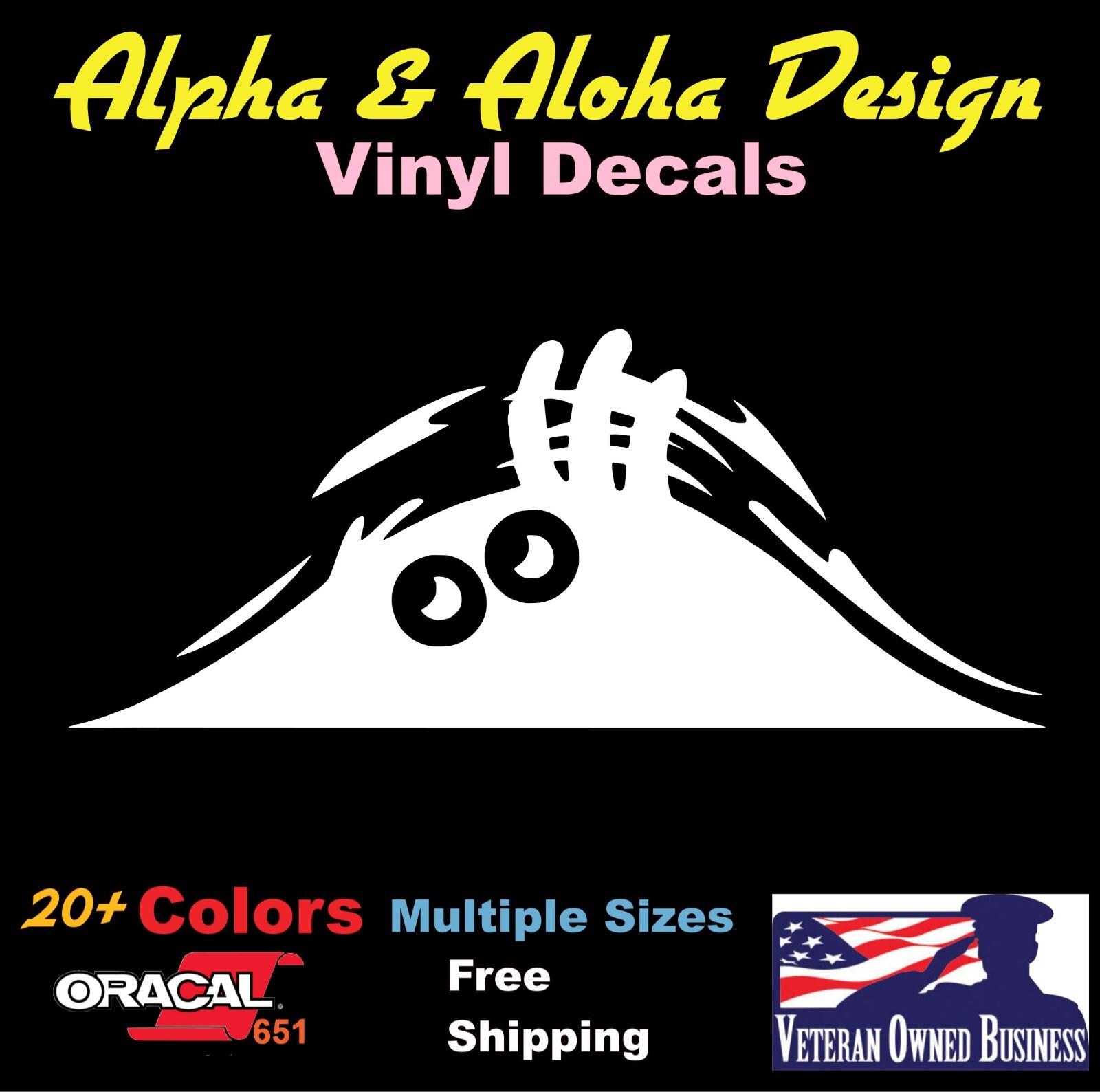 Peek A Boo Die Cut Vinyl Decal Sticker For Window Car Truck