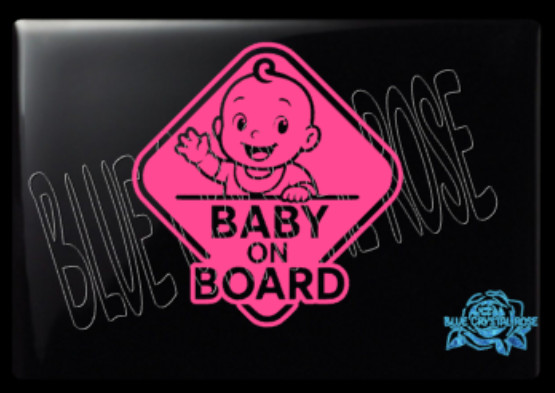 BABY ON BOARD VINYL WINDOW DECAL SITICKER PEGOTE PEGATINA *