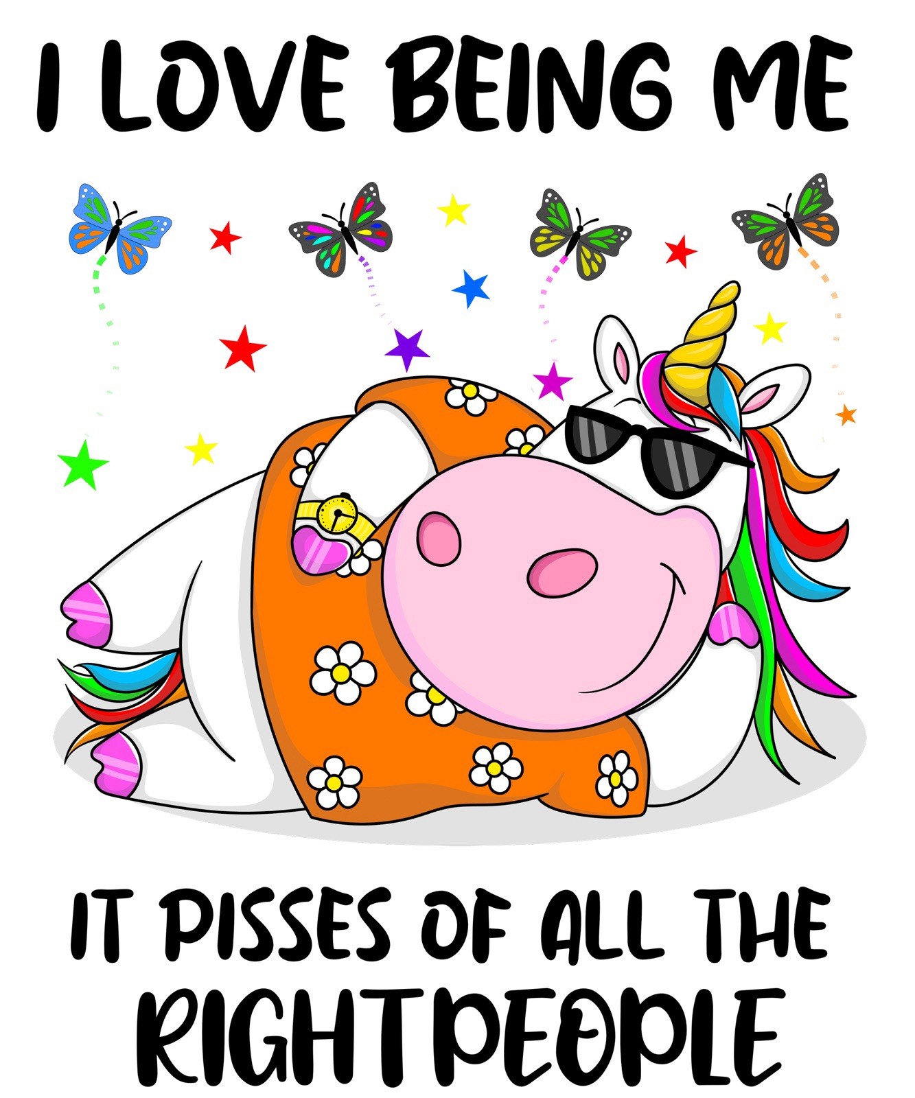 Sarcastic (3 Inch) Magical Unicorn Funny Quote I Love Being Me Meme !